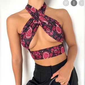 Tiger Mist Archie Top Black Paisley